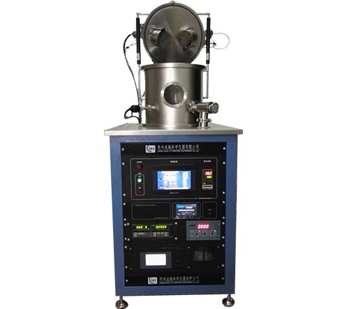 DC/RF Dual-Head High Vacuum Magnetron Plasma Sputtering System with Thickness Monitor