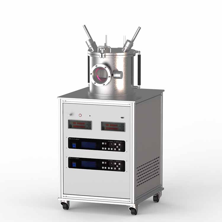Dual-target RF magnetron sputtering coater with two film thickness gauges CY-MSP300S-2RF-2FG