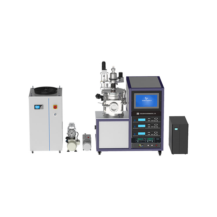 Three sputter sources magnetron sputtering coater with UPS