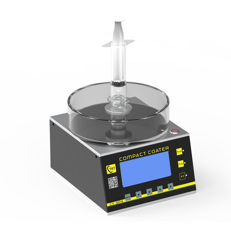 Small spin coater with center dispensing hole