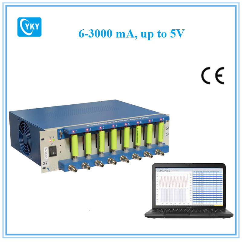 8 Channel Battery Analyzer (6-3000 mA, up to 5V) with Software