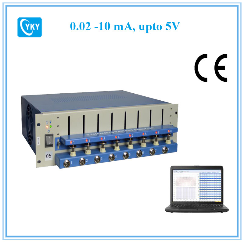 8 Channel Battery Analyzer (6-3000 mA, up to 5V) with Software